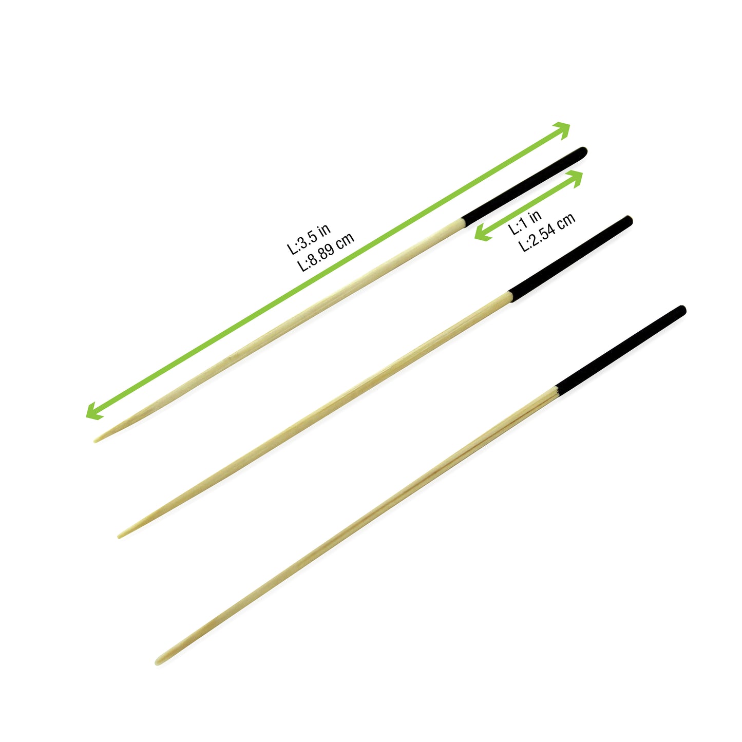 Black End Bamboo Picks