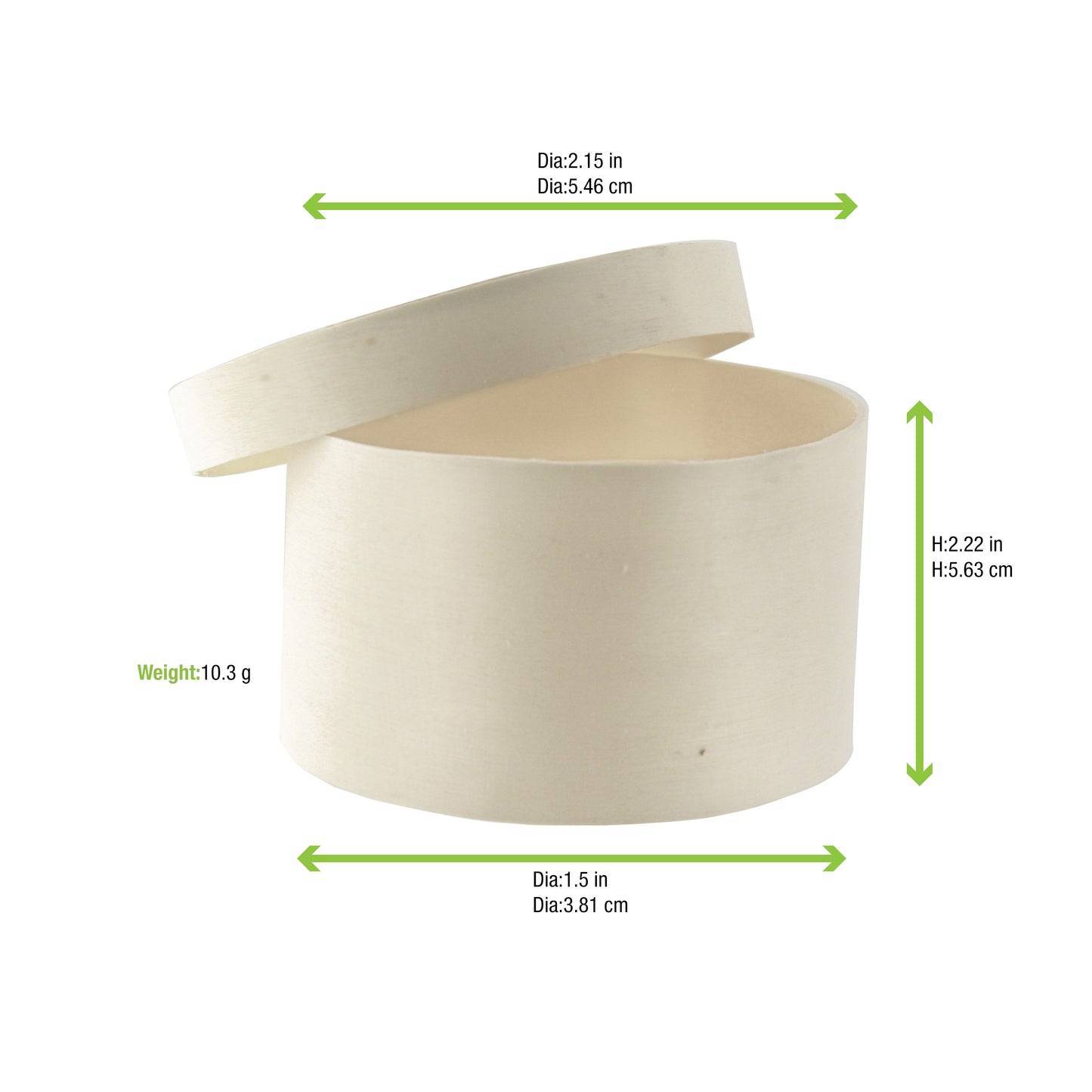 Round Wooden Box with Lid