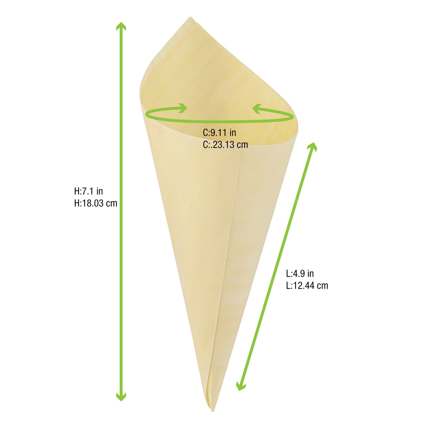 Mini Wooden Cone 250/Case