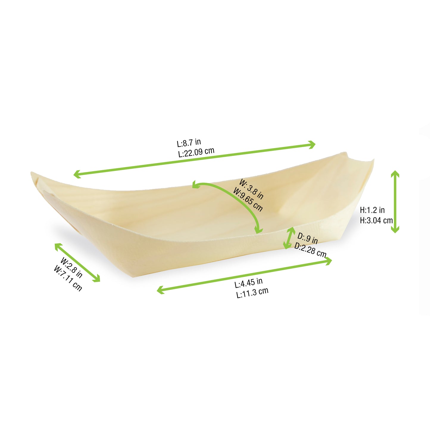 Large Wooden Boat 500/Case