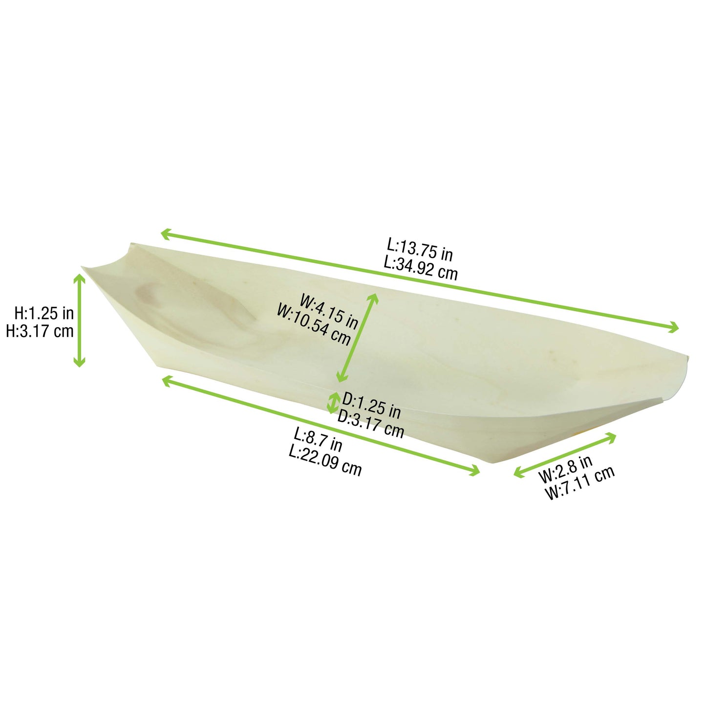 Large Wooden Boat 200/Case
