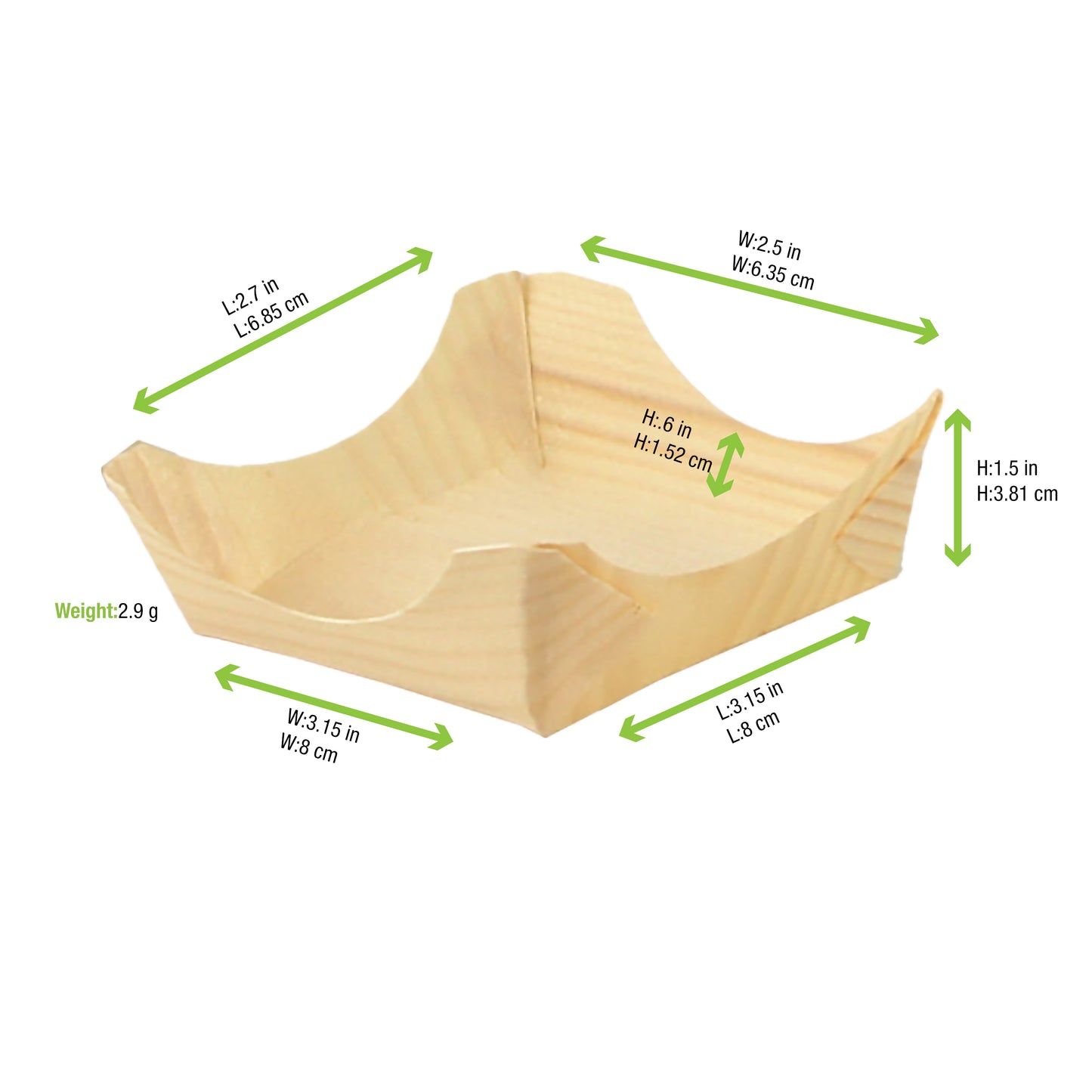 Wooden Square Plate