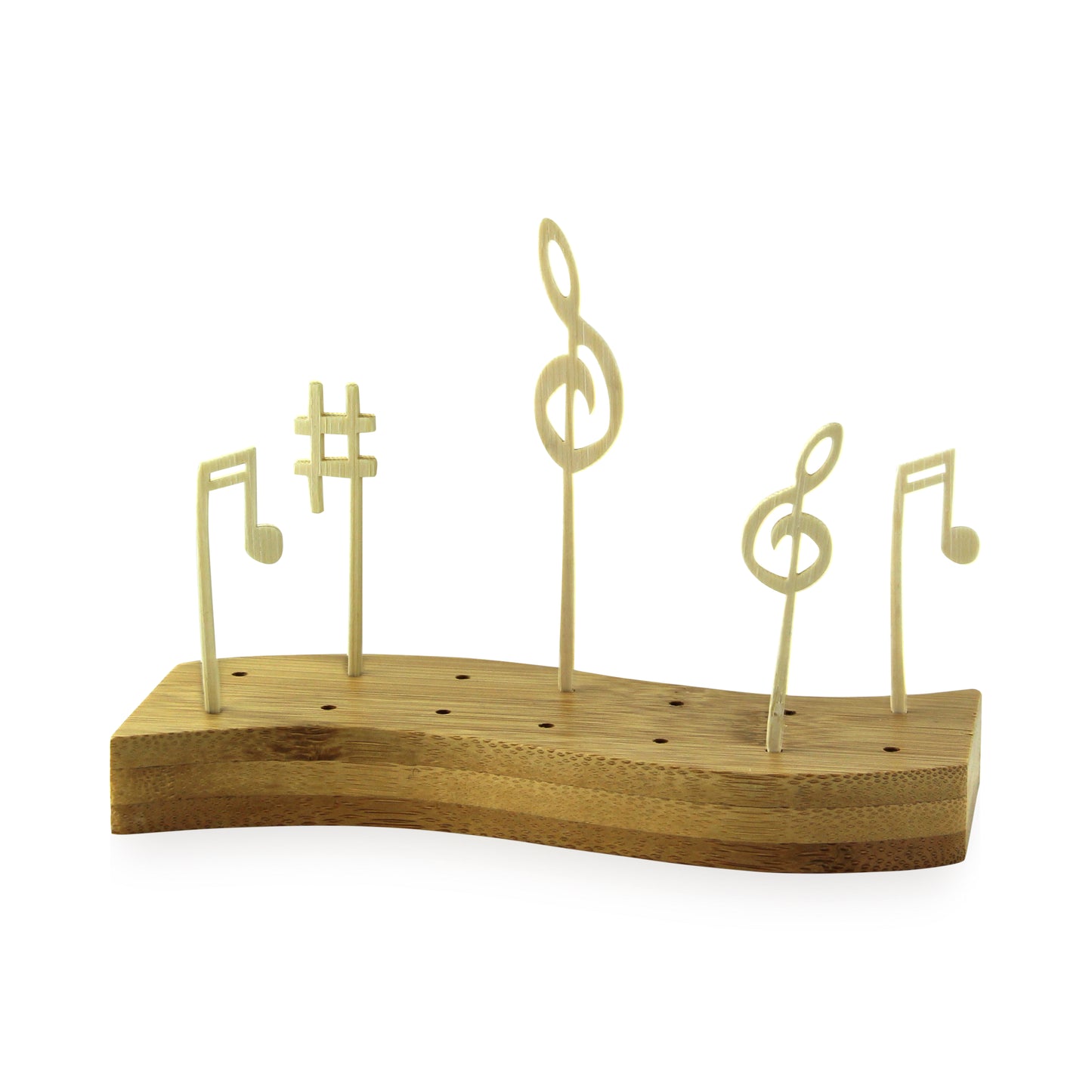 Bamboo Pick Holder for 14 Picks