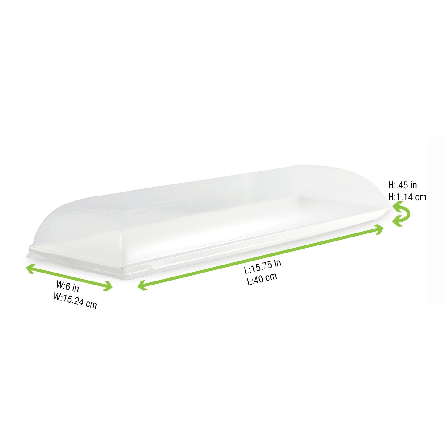 Bio n Chic Rectangular White Sugarcane Tray