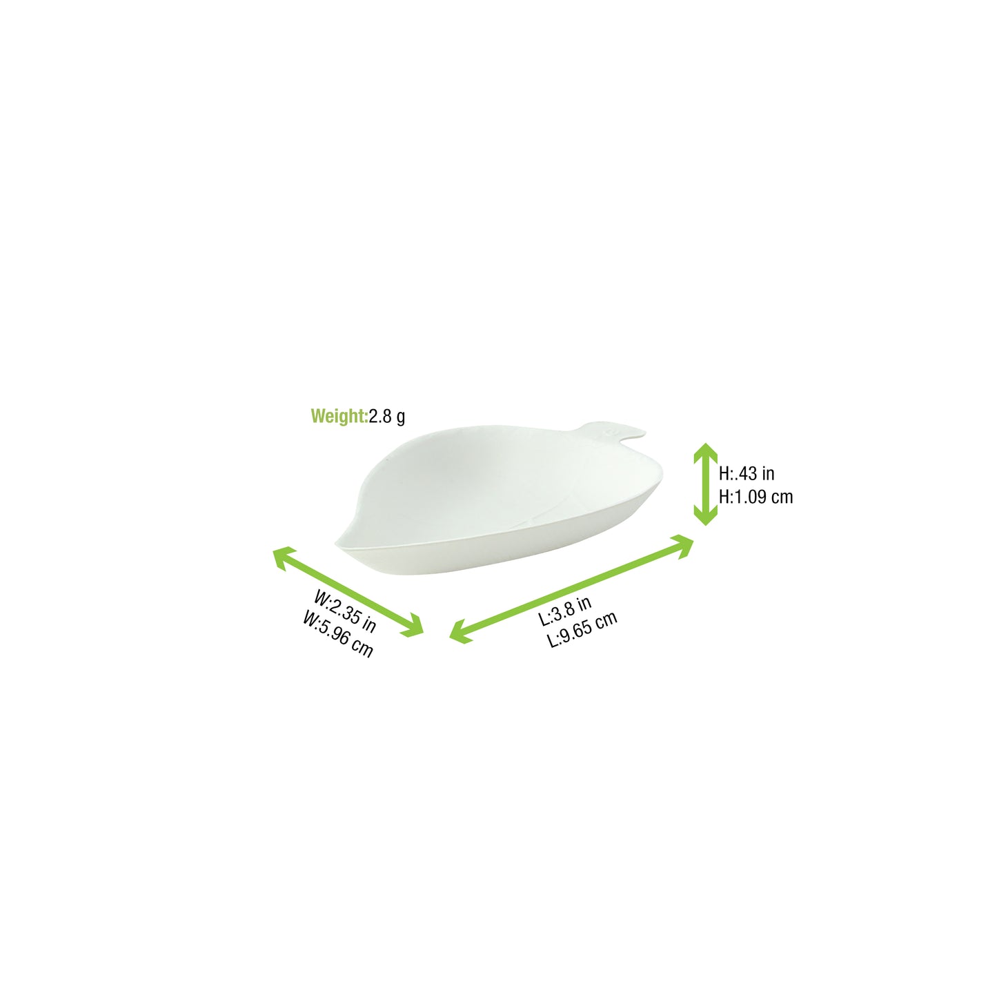 Bio n Chic Leaf White Sugarcane Dish