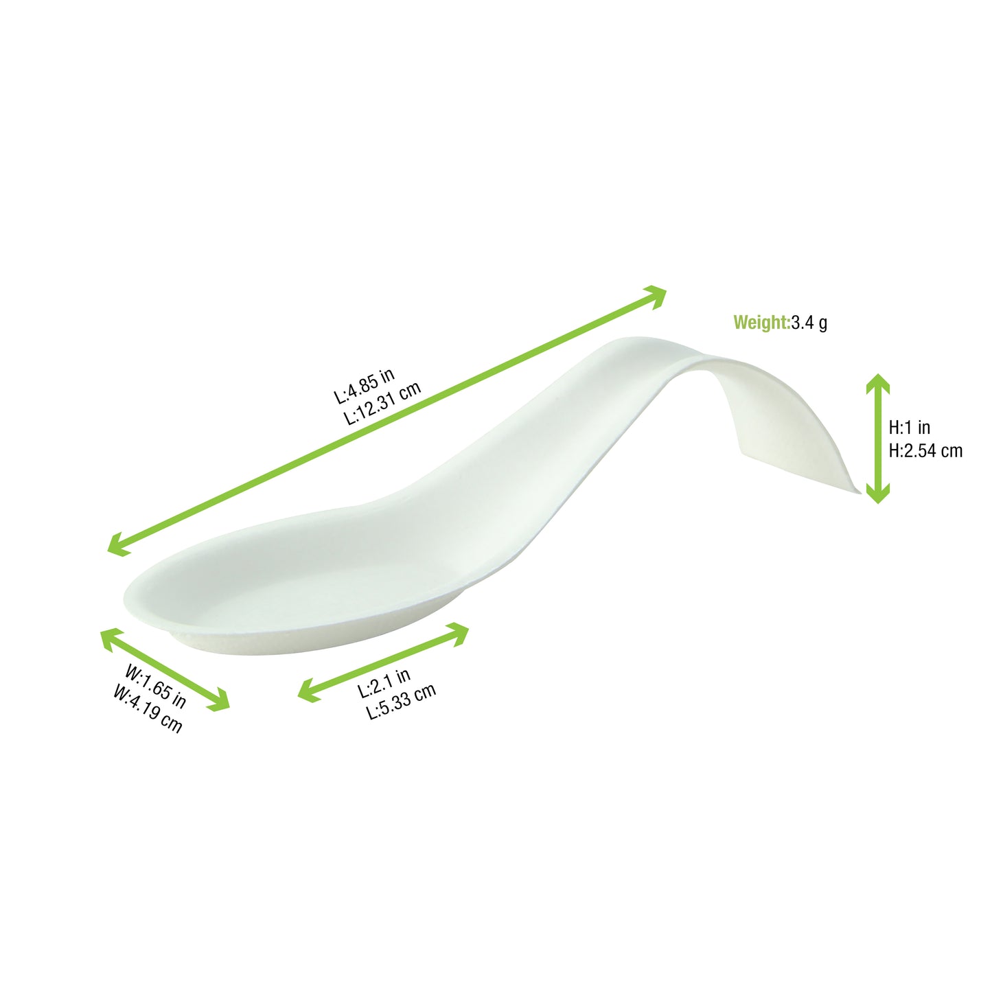 Bio n Chic Little Spoon White Sugarcane Dish