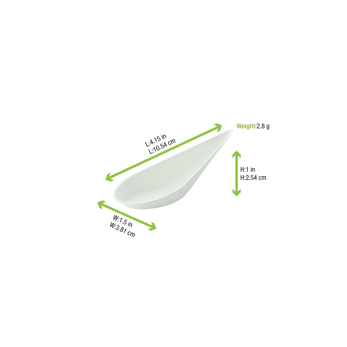 Bio n Chic Spoon White Sugarcane Dish