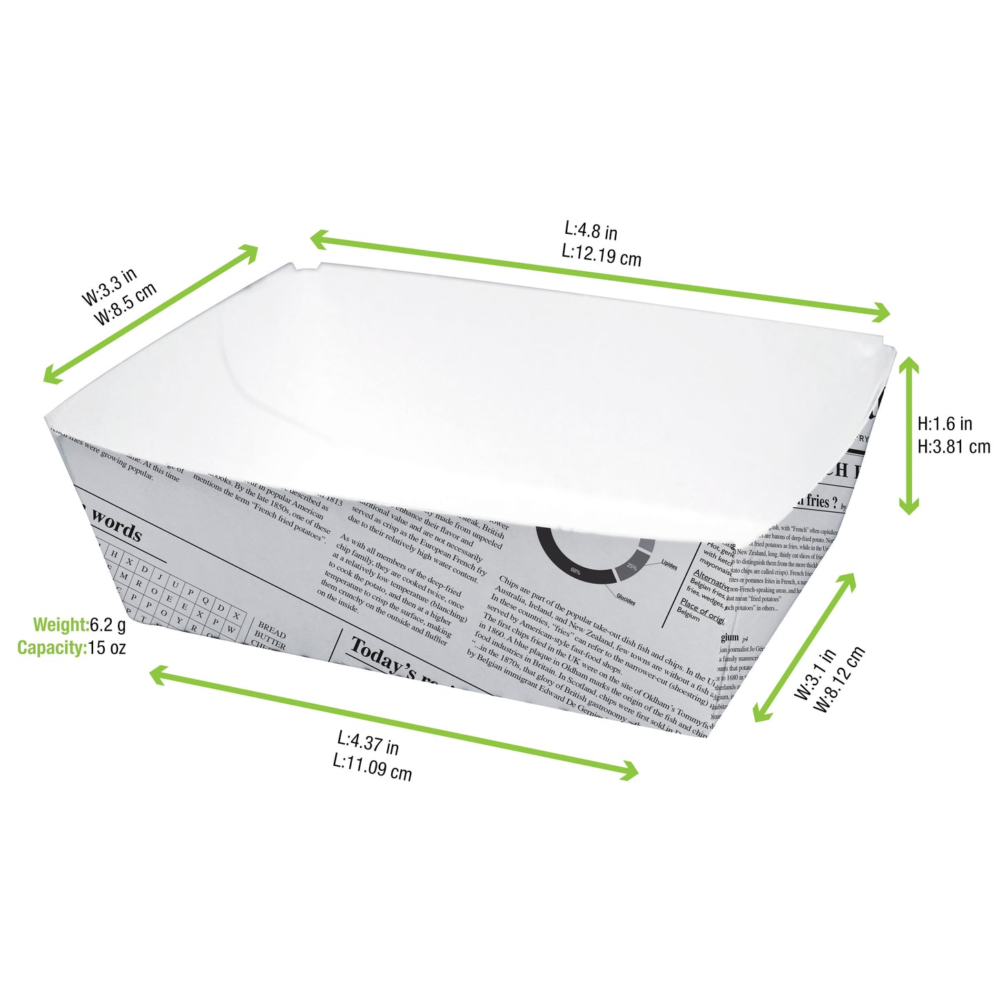 Sturdy Newspaper Printed Basket
