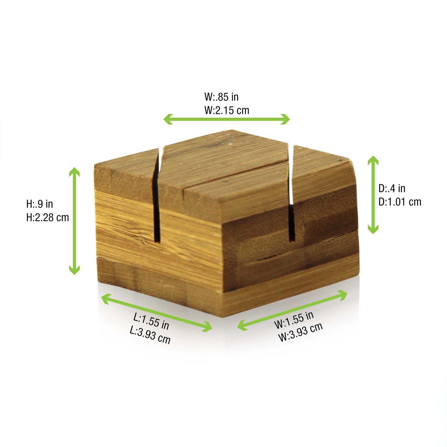 Bamboo Double Card Holder