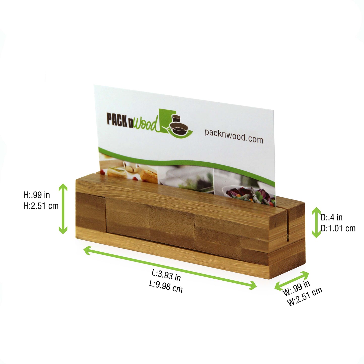 Bamboo Rectangular Card Holder
