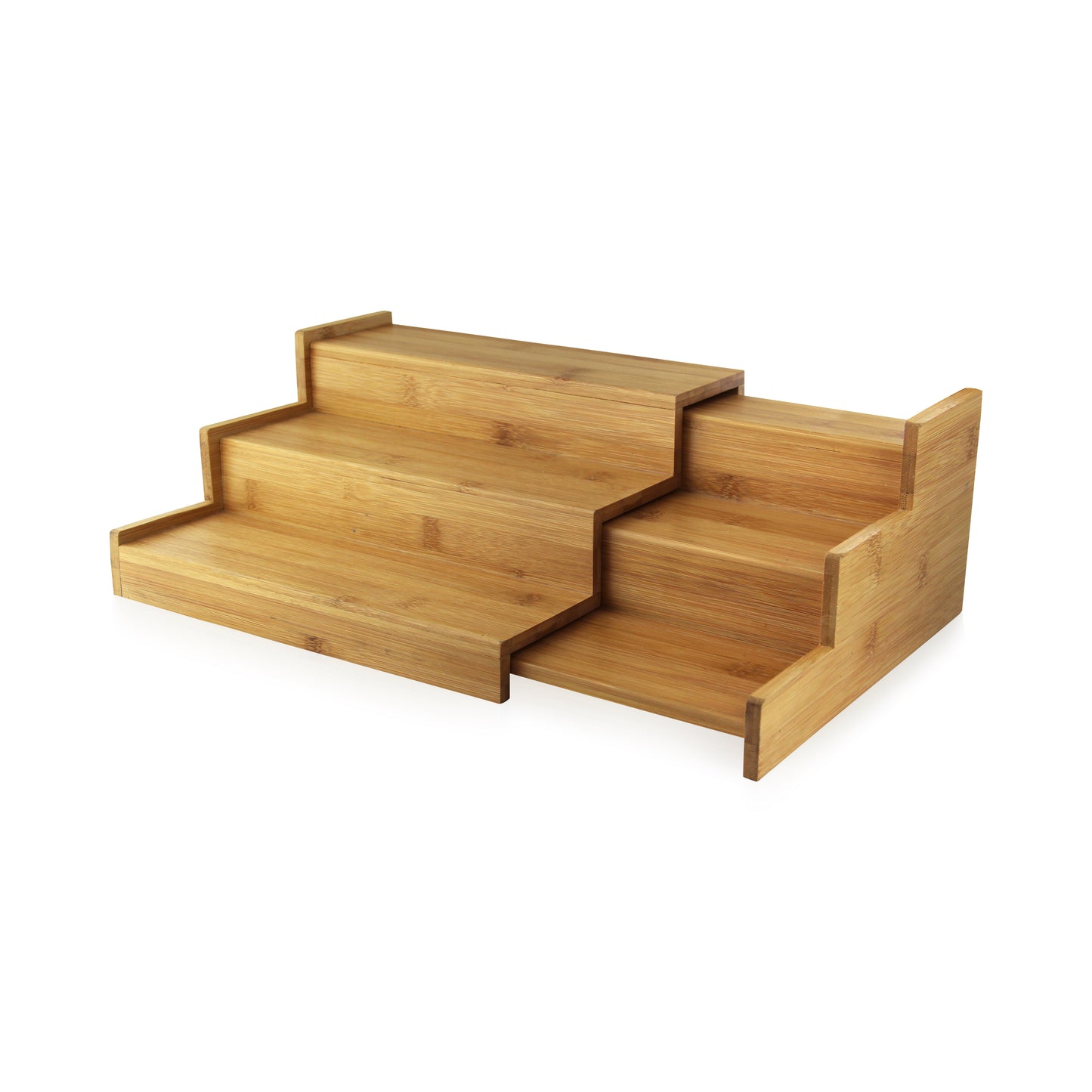 3 Level Sliding Bamboo Tray