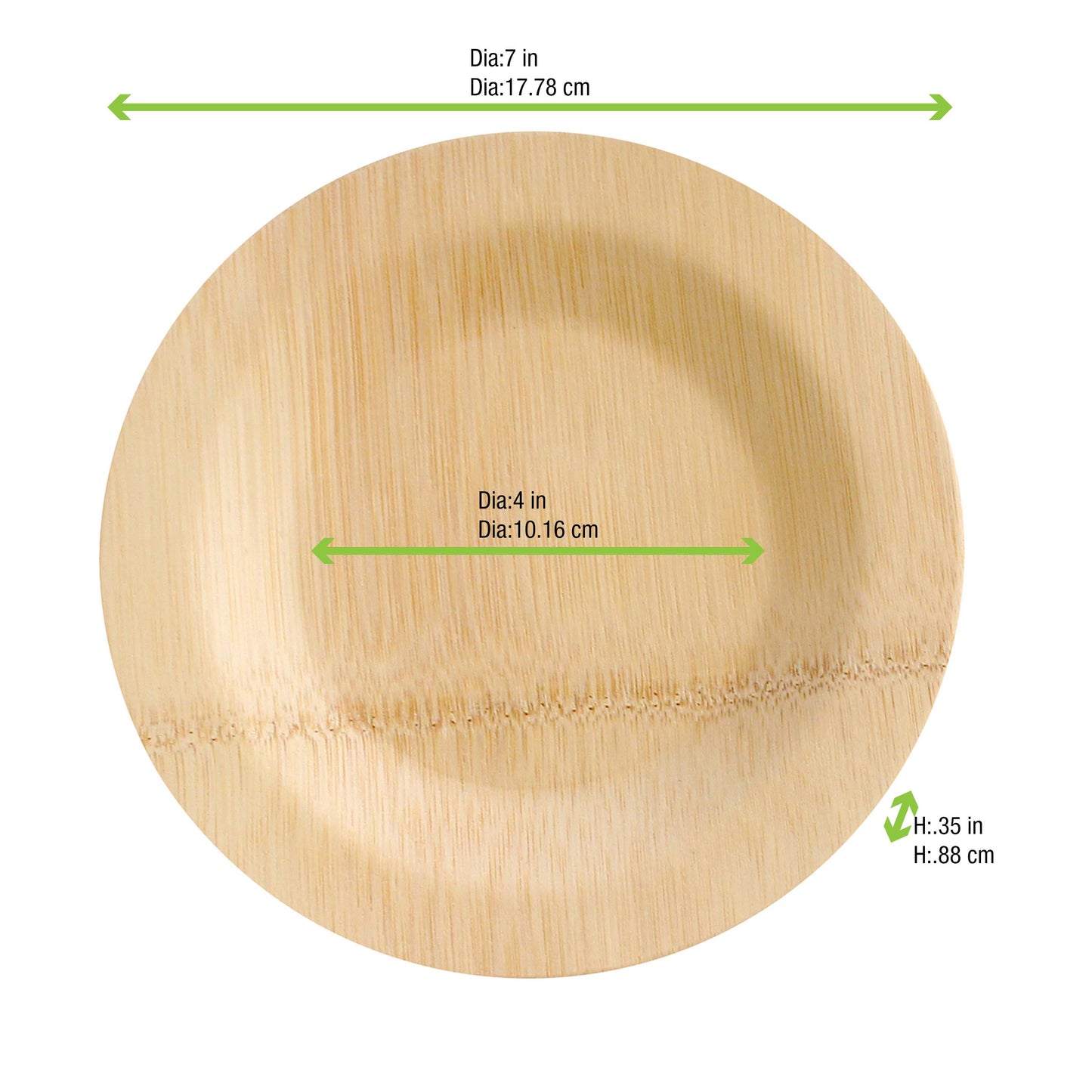 Bamboo Veneer Round Plate
