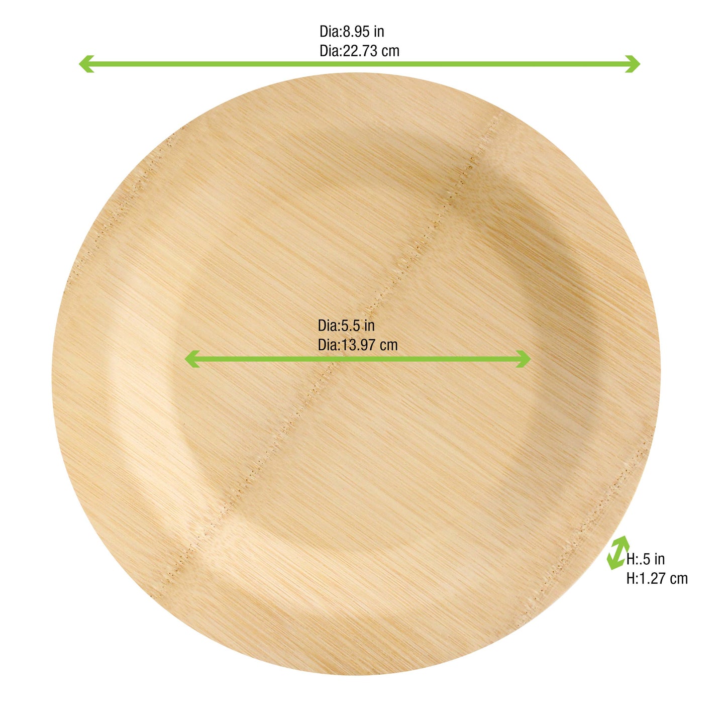 Bamboo Veneer Round Plate