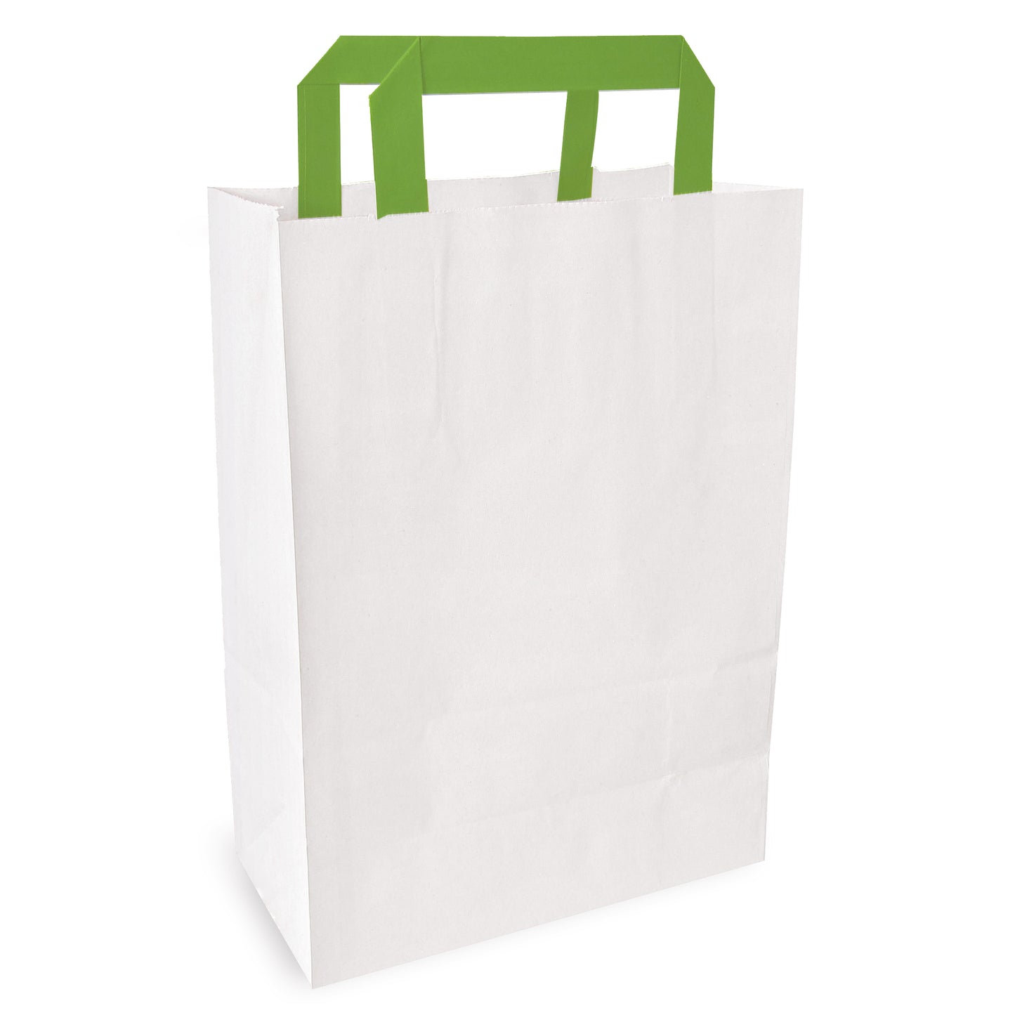 White Paper Bag with Green Handles