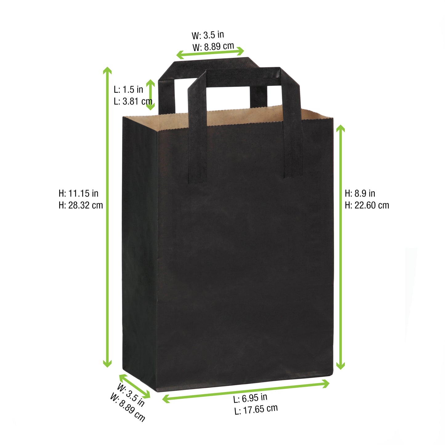 Black Mini Paper Bag with Handle