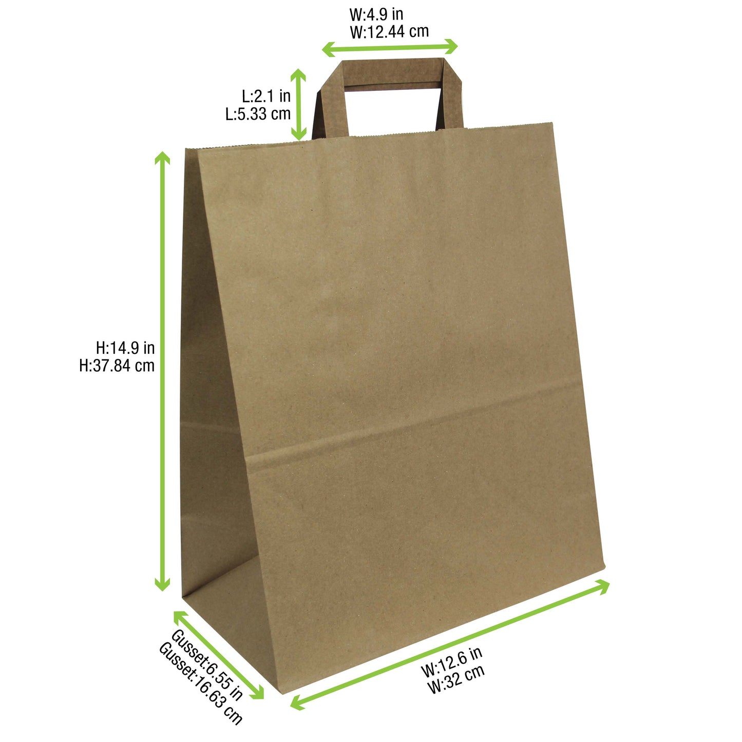 Kraft Double-Layer Paper Carrier Bag with Handles