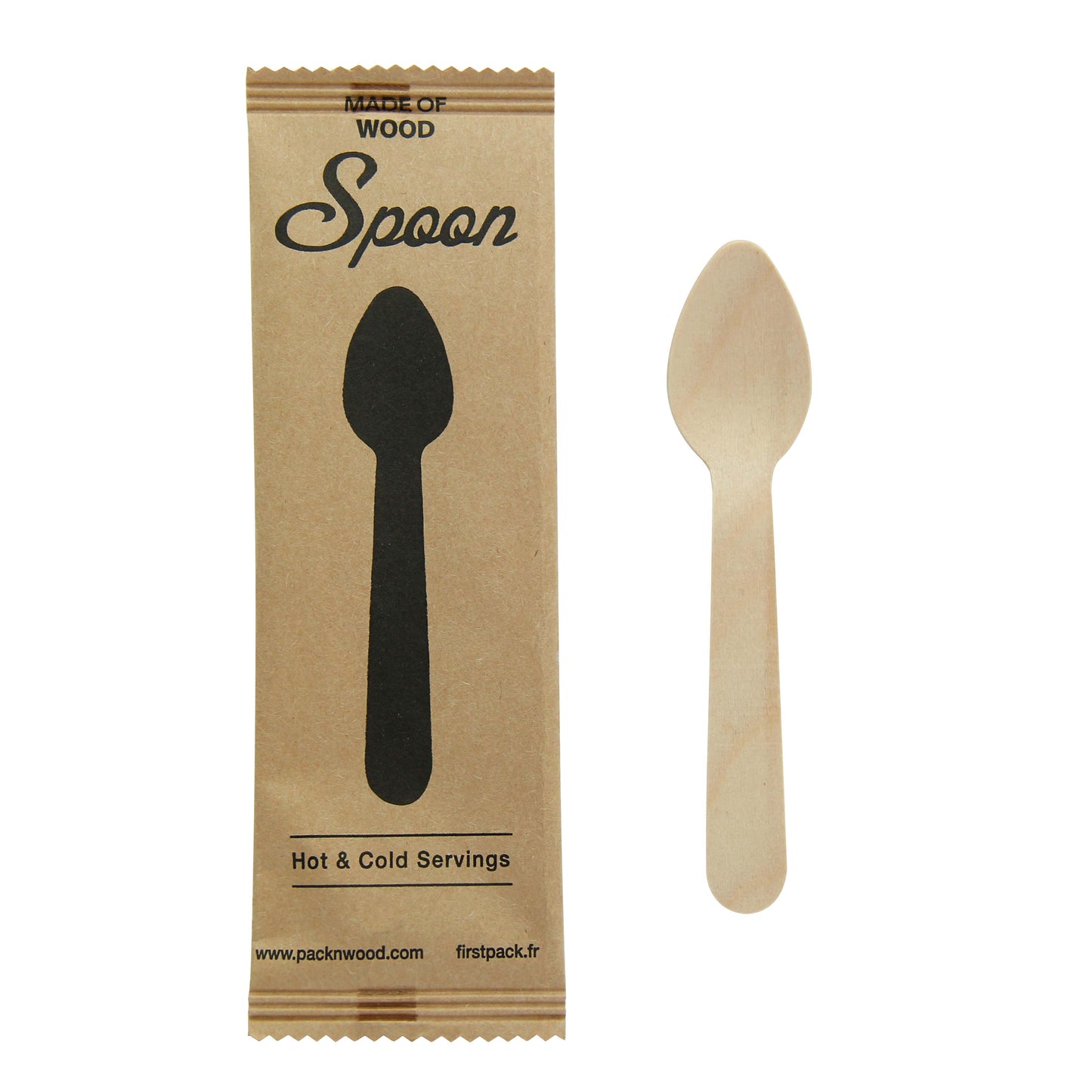 Mini Wooden Spoon Wrapped in Paper Wrapper