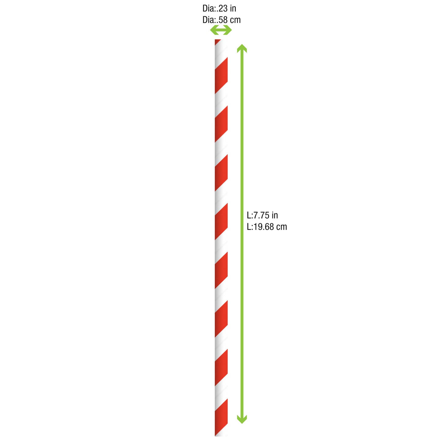 Durable Striped Paper Straws - Wrapped