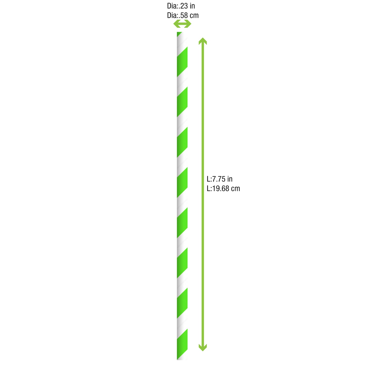 Durable Striped Paper Straws - Wrapped