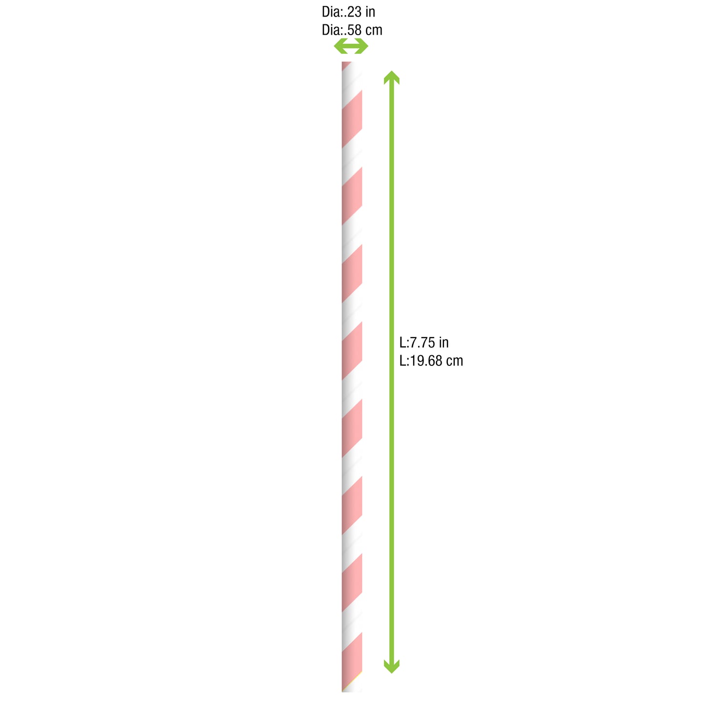 Durable Striped Paper Straws - Wrapped