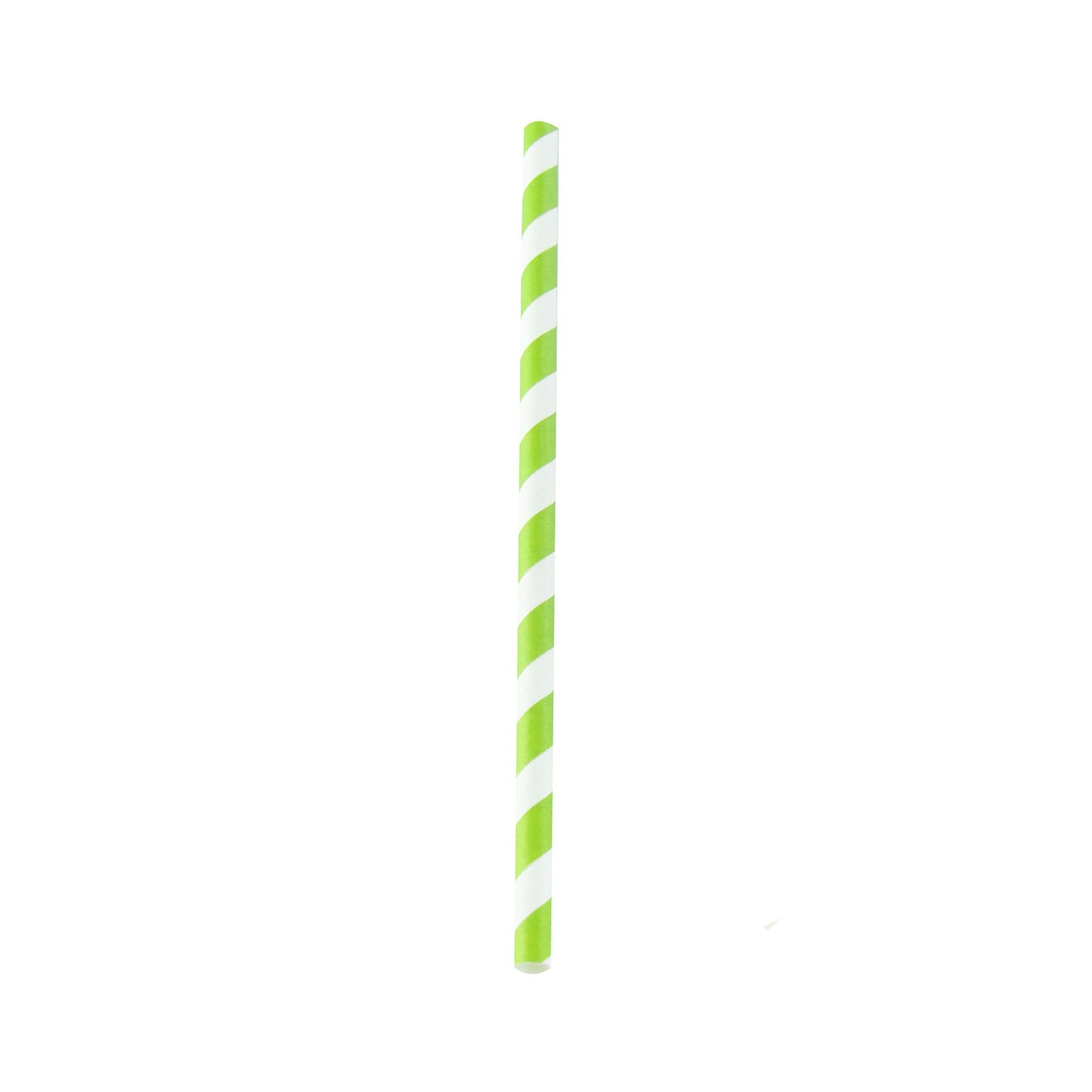 Durable Striped Giant Smoothie Paper Straws - Unwrapped