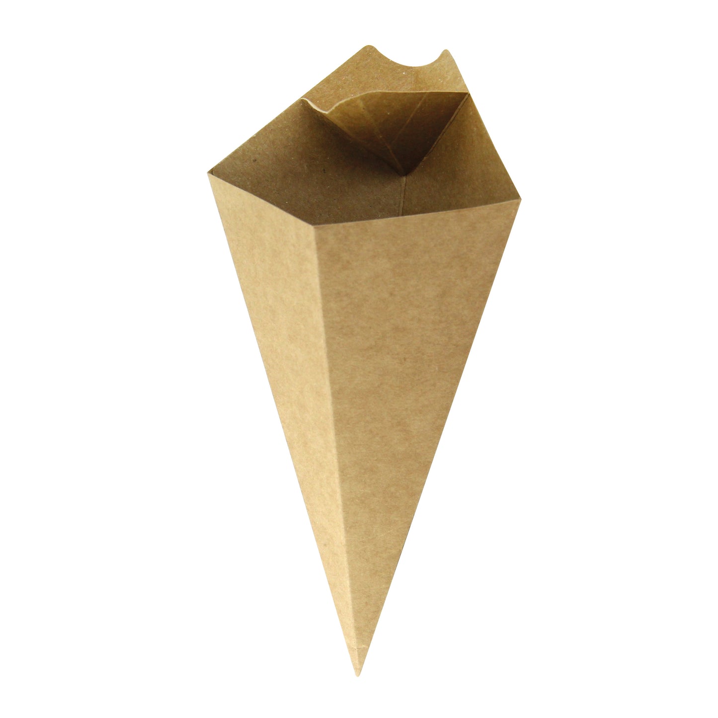 Kraft Paper Cones with Built in Dipping Sauce Compartment