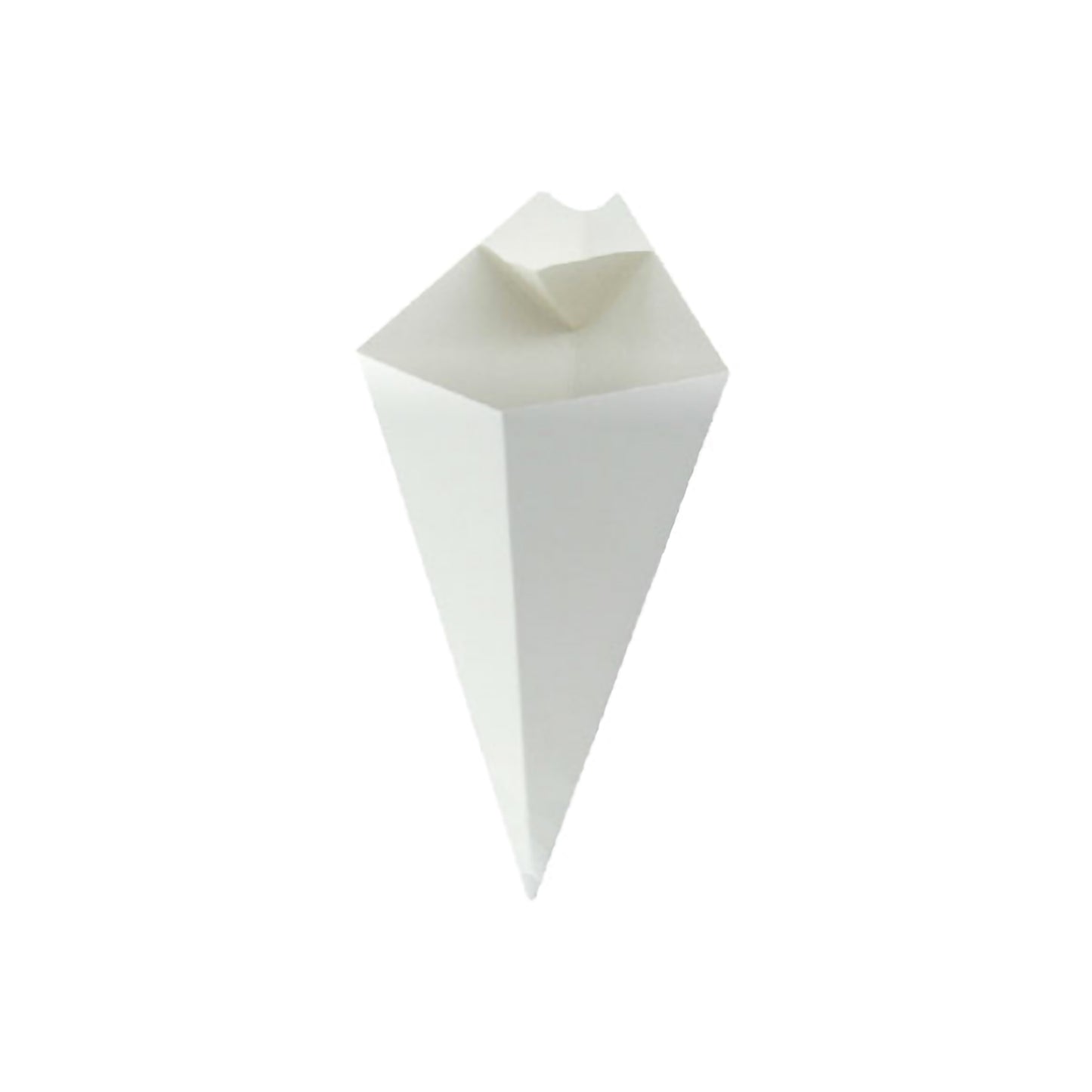 White Paper Cones with Built in Dipping Sauce Compartment