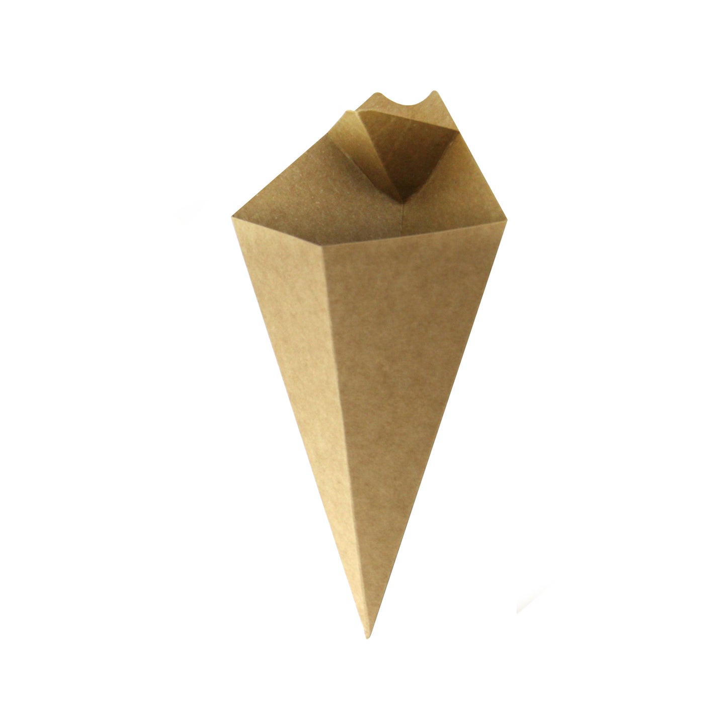 Kraft Paper Cones with Built in Dipping Sauce Compartment