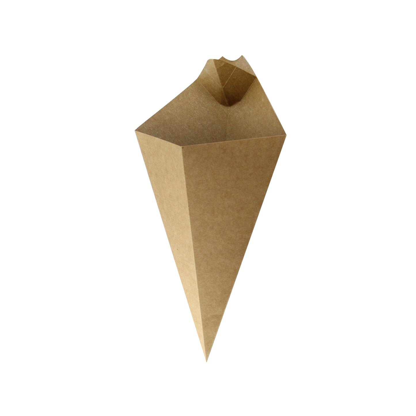 Kraft Paper Cones with Built in Dipping Sauce Compartment