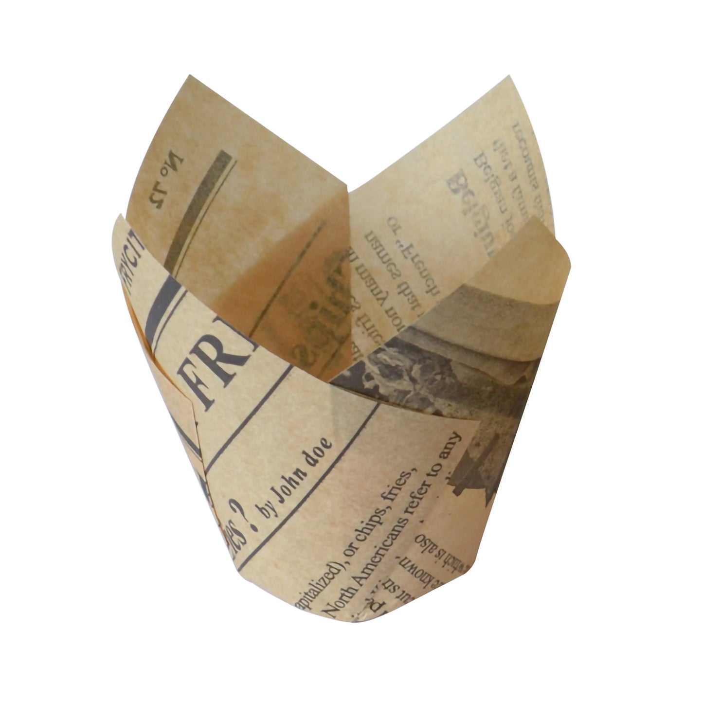 Tulip Newspaper Print Baking Case