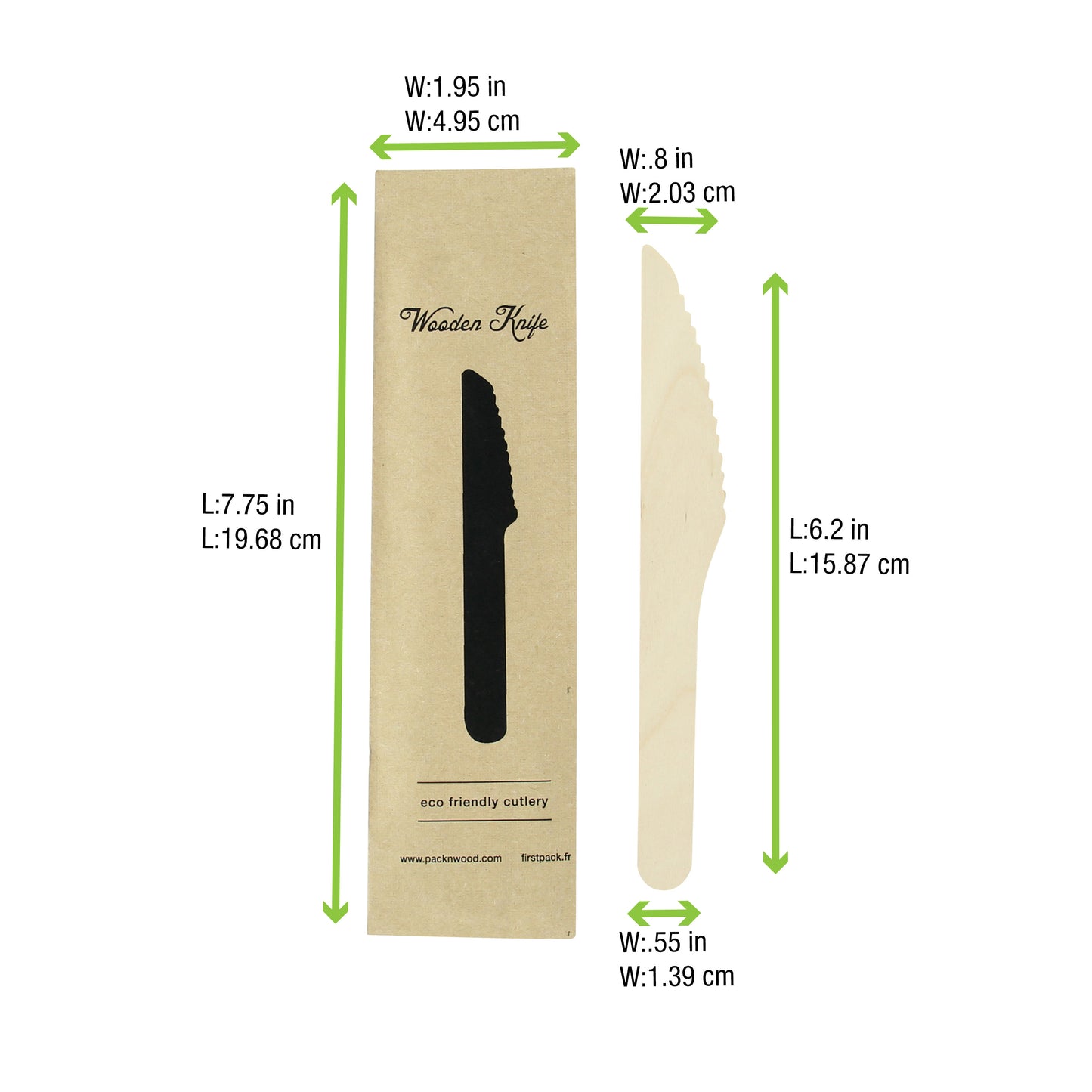 Wooden Knife Wrapped in Paper Wrapper