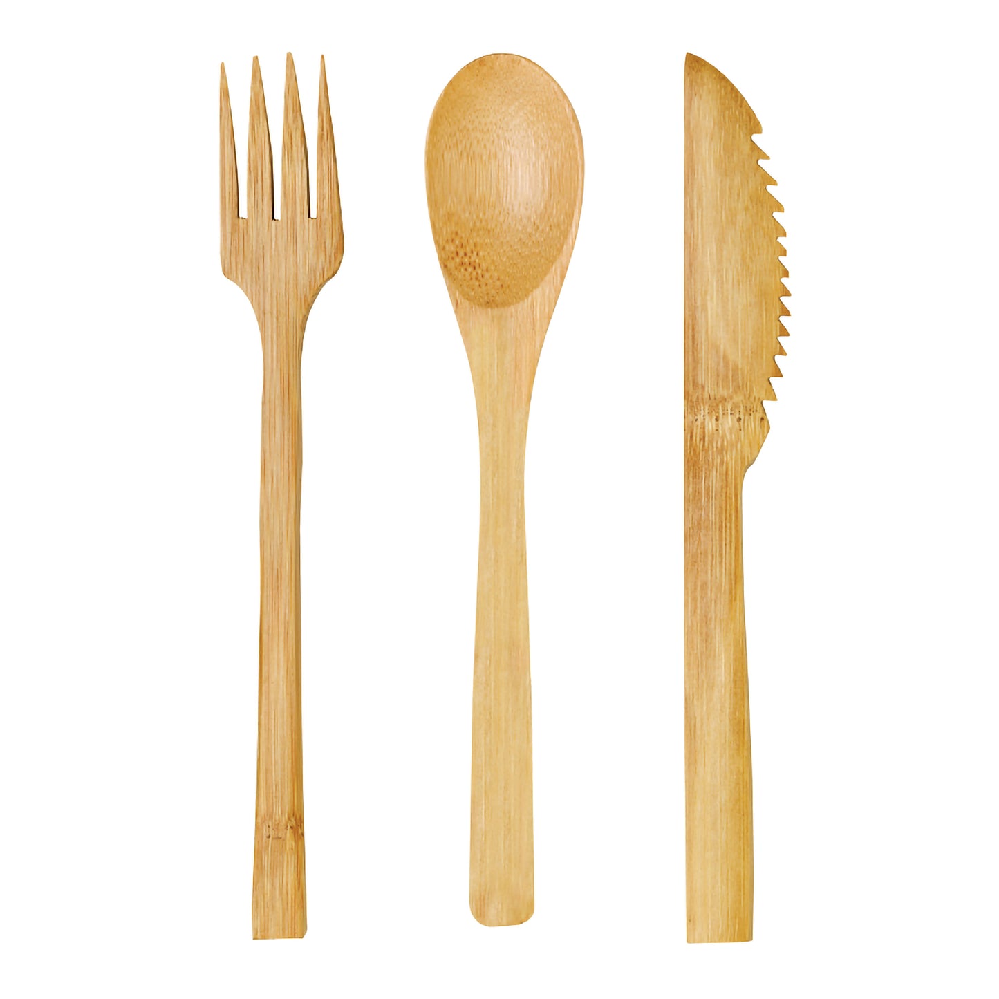 Bamboo Cutlery 3/1 Kit (Knife, Fork, Spoon)