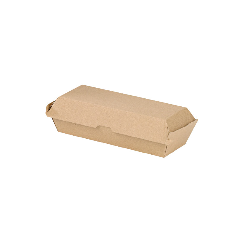 Kraft Corrugated Hot Dog Clamshell Take Out Box