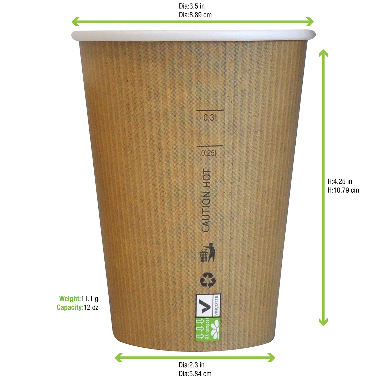 Compostable Paper Cup Single Wall