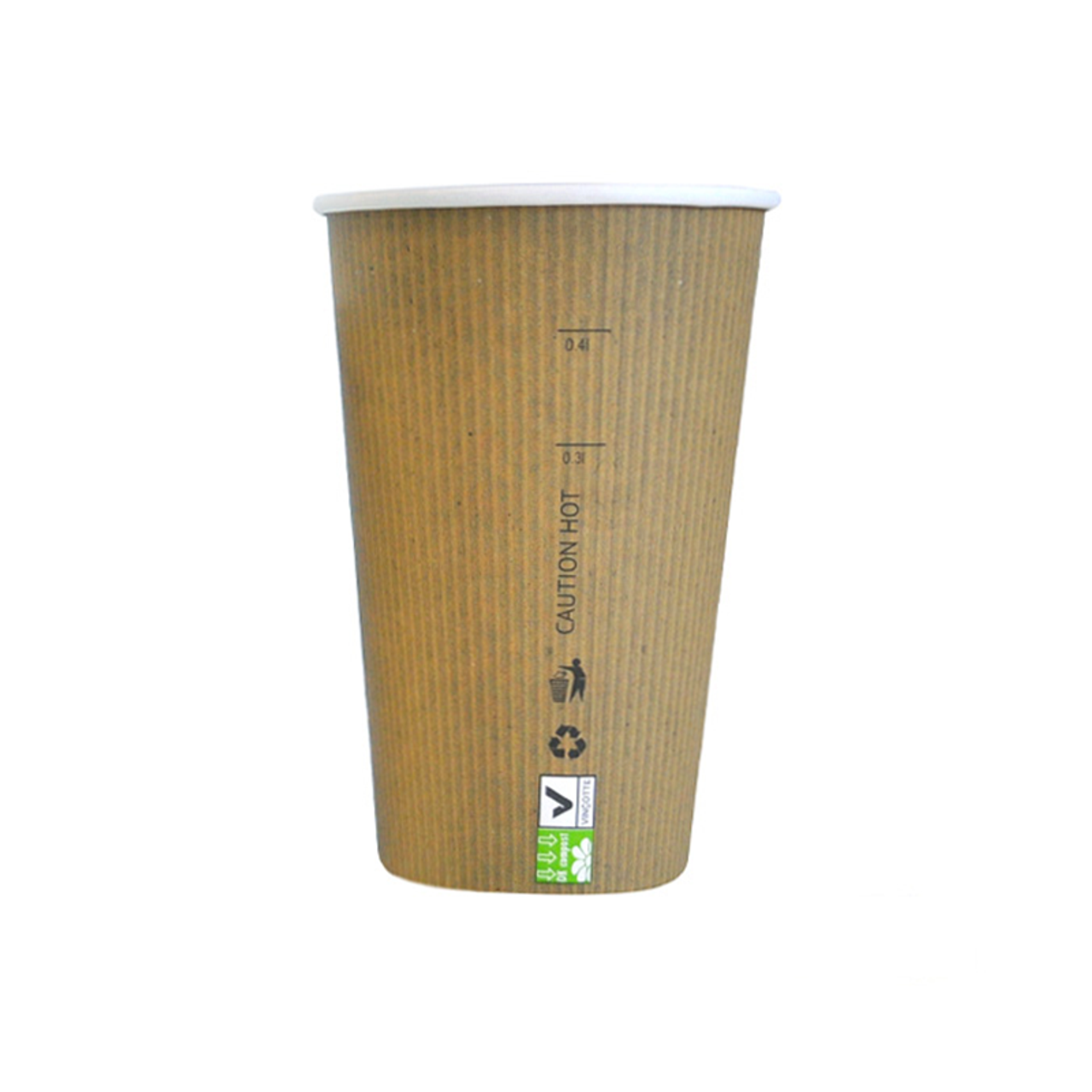 Compostable Paper Cup Single Wall 500/Case