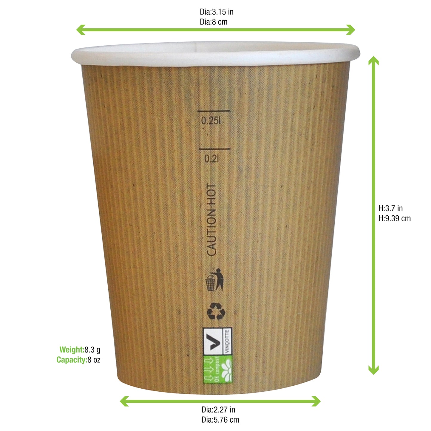 Compostable Paper Cup Single Wall