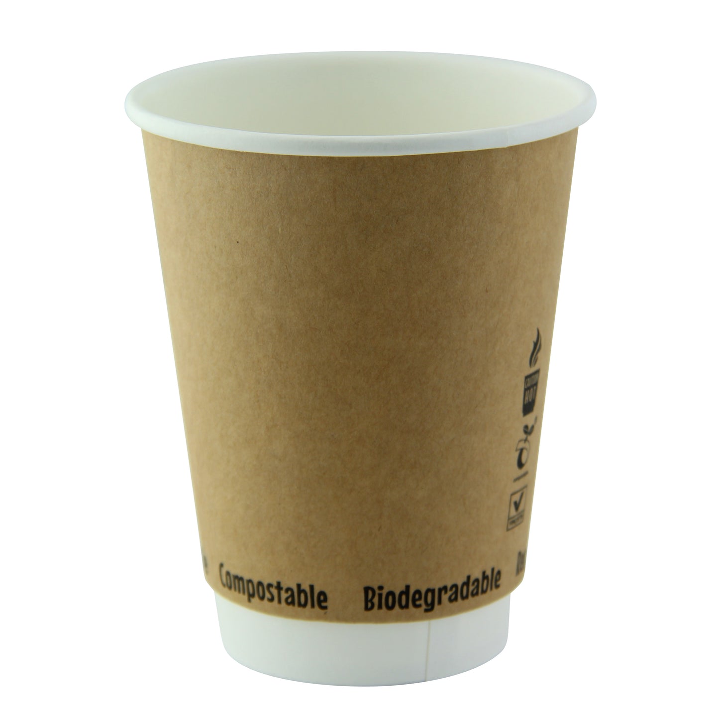 Double Wall Kraft Compostable Paper Cup 500/Case