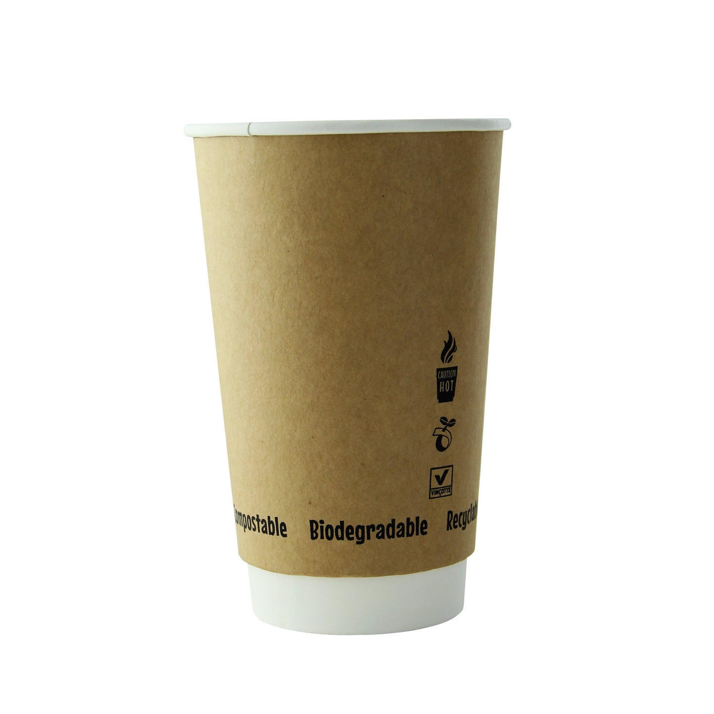 Double Wall Kraft Compostable Paper Cup 500/Case