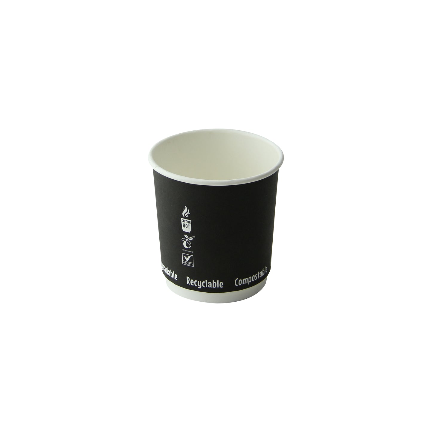 Double Wall Black Compostable Paper Cup 1000/Case