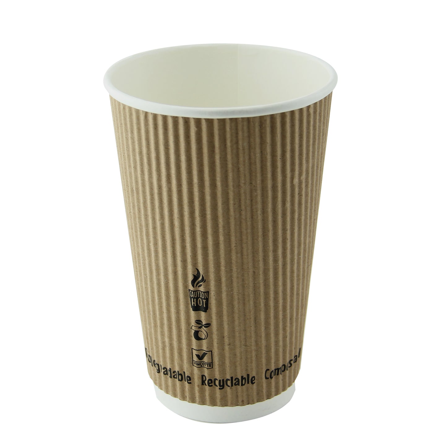 Compostable Rippled Kraft Cup 500/Case