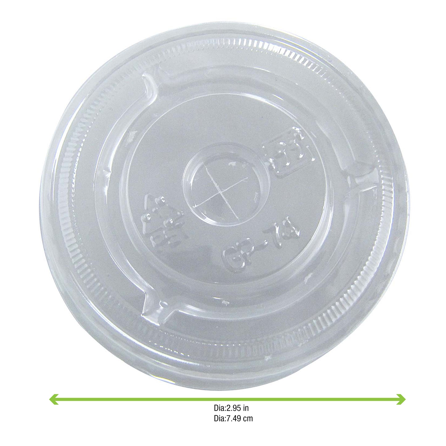 Clear PET Flat Lid With Hole for 210POC81N & 210POB80 & 210POC121N & 210POB121