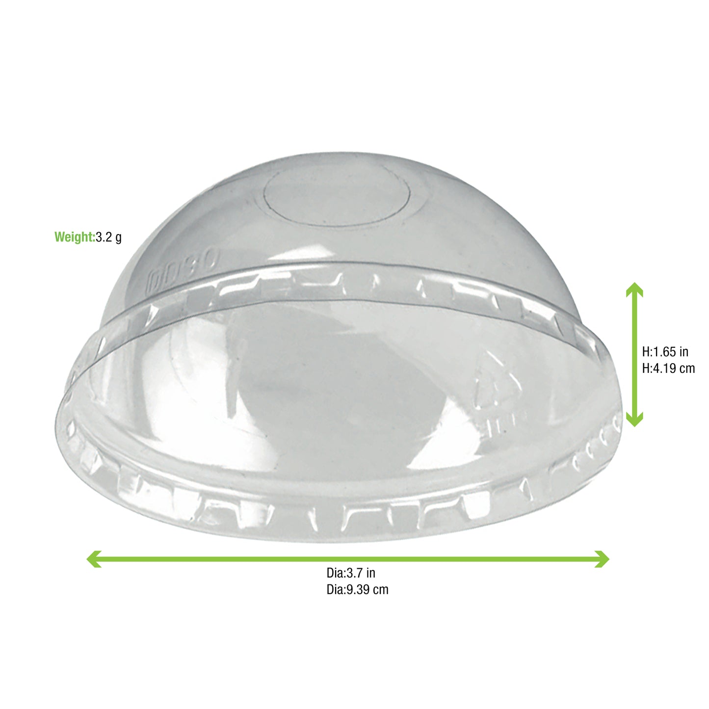 Clear PET Dome Lid With Hole for 210POC181N & 210POB181 & 210POC320N & 210GPU12