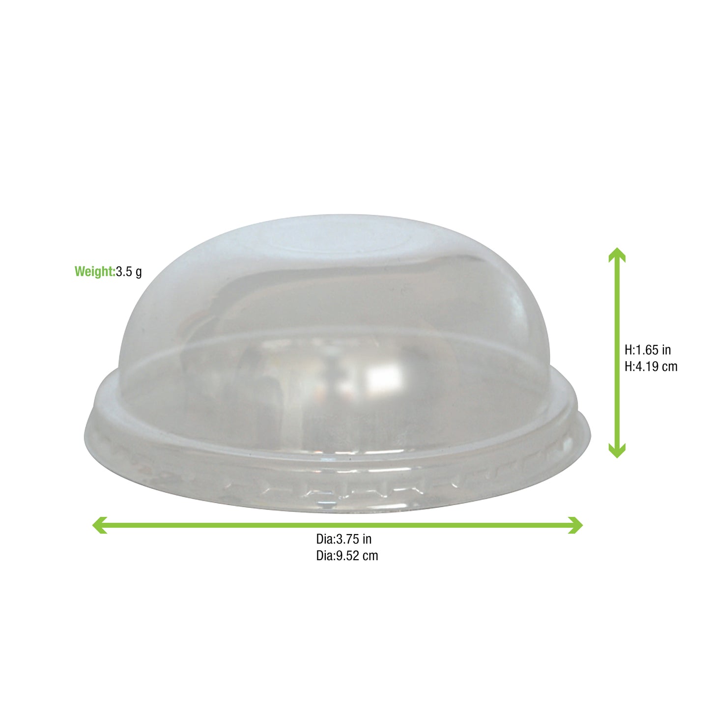 Clear PET Dome Lid for 210POC181N & 210POB181 & 210POC320N & 210GPU12
