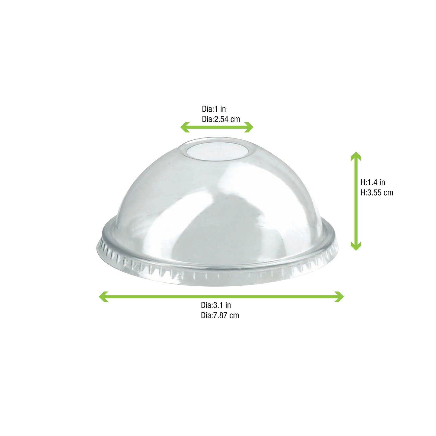 Clear PET Dome Lid for 210POC81N & 210POB80 & 210POC121N & 210POB121