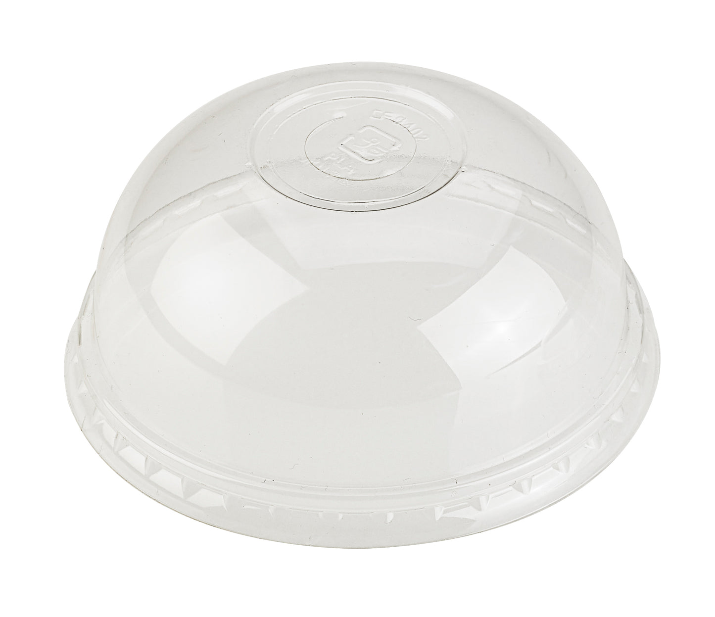 Clear Compostable Dome Lid with Round Hole