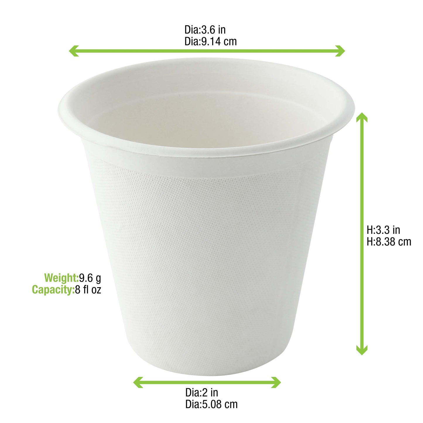White Sugarcane Cup