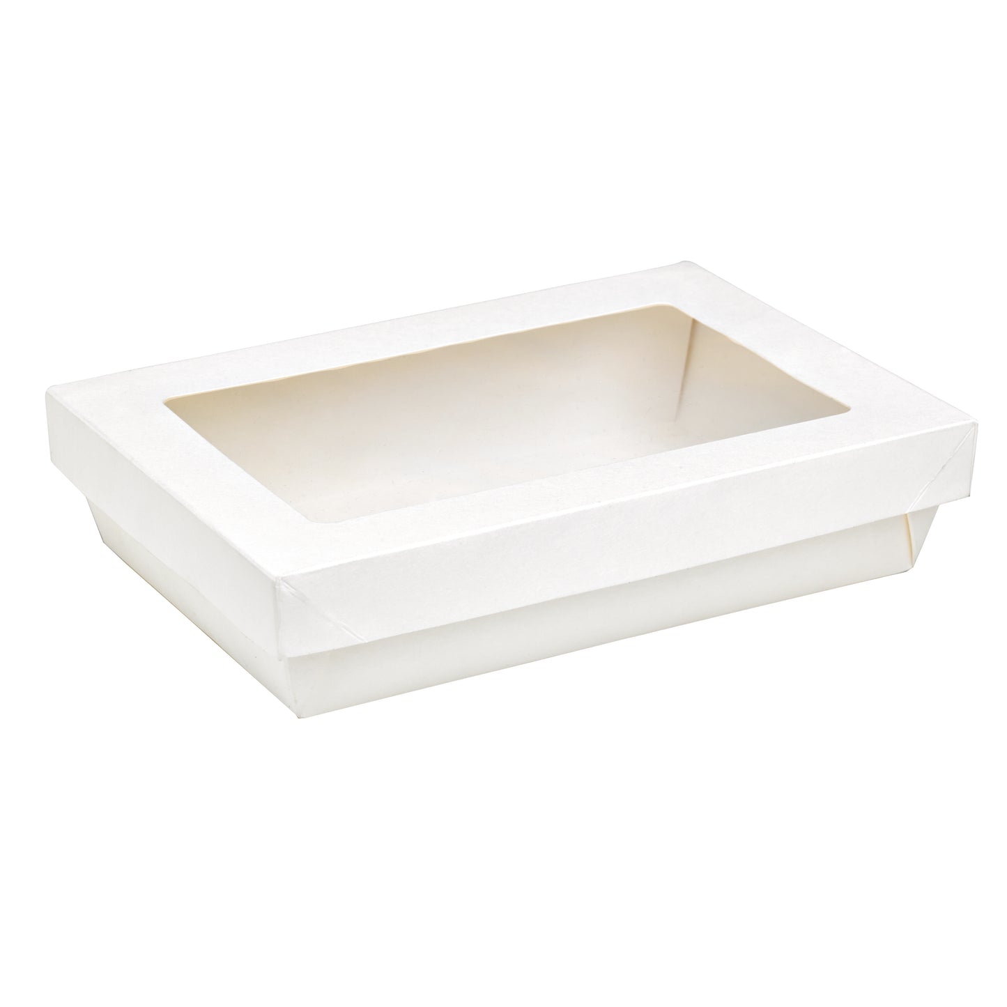 Rectangular White Kray Boxes with PET Window Lid