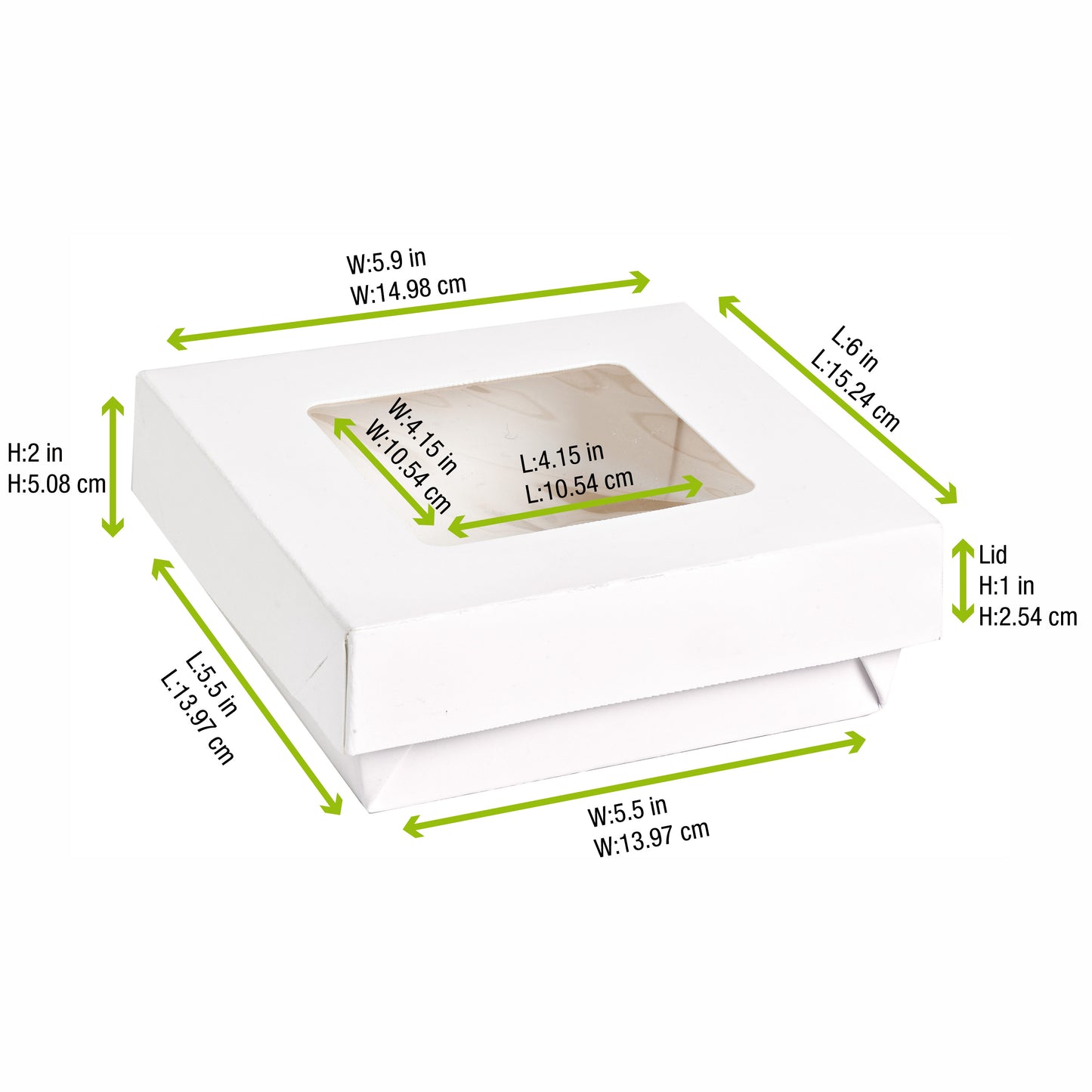 White Kray Boxes with PET Window Lid 250/Case