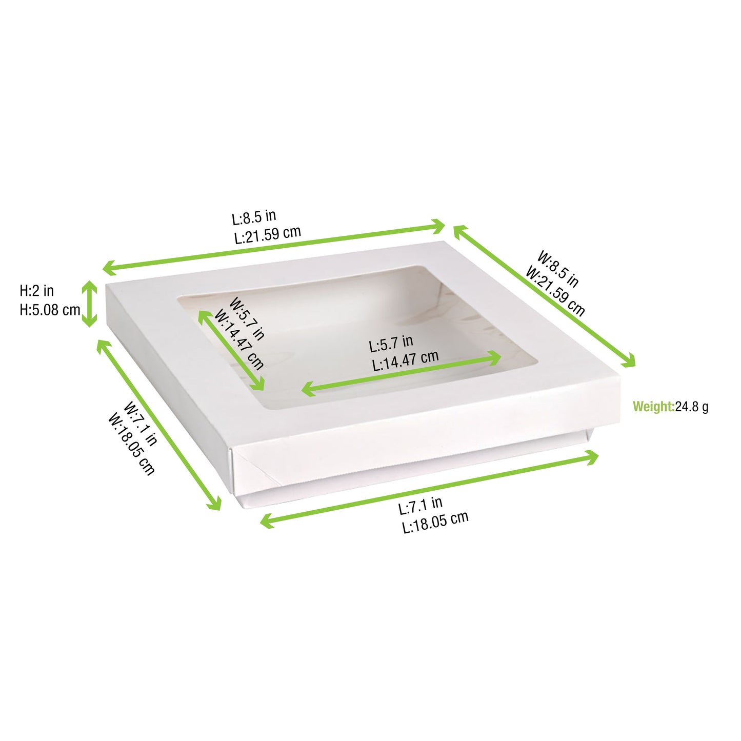White Kray Boxes with PET Window Lid 200/Case