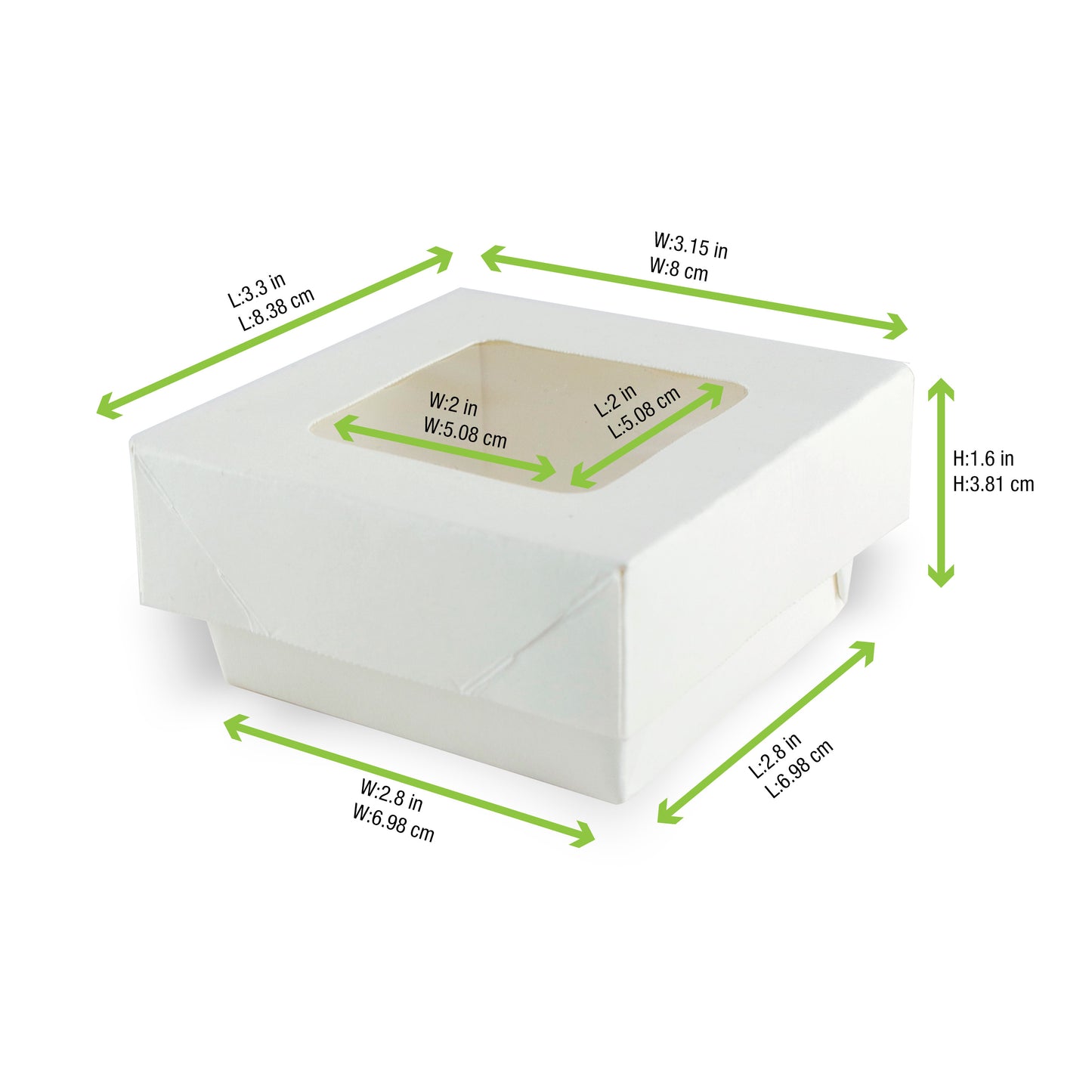 White Kray Boxes with PET Window Lid 250/Case